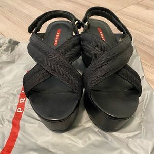 Prada platform sandals NWOT bag included